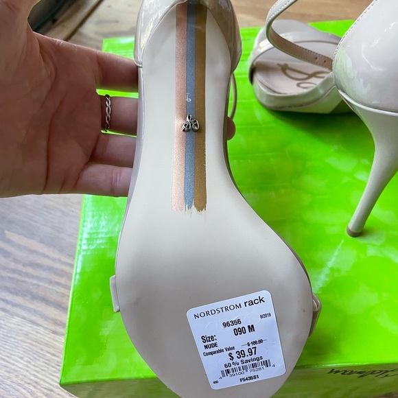 Nude Strappy Heels, Sam Edelman 9 - Picture 4 of 5